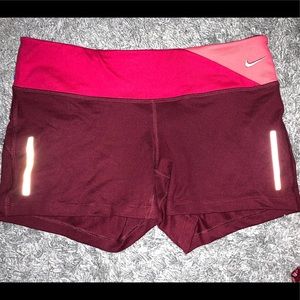 Maroon Nike shorts